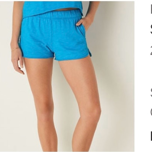 Like-new PINK Summer Lounge Cotton Shorts, Size XXL, Bright Marine Blue - Picture 5 of 5